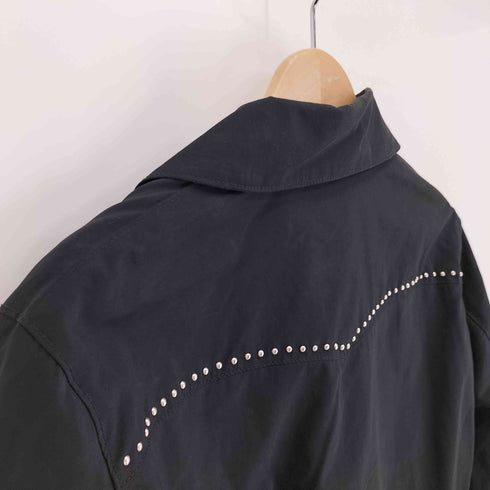 ヒステリックグラマー HYSTERIC GLAMOUR ダブル ライダース ジャケット ジップアップ スタッズ ナイロン メンズ JPN:M