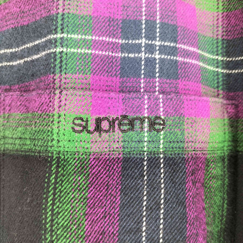 シュプリーム Supreme 22SS Brushed Plaid Flannel Shirt Black メンズ S