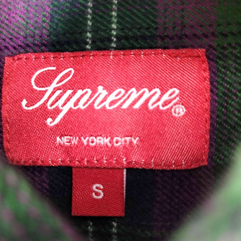 シュプリーム Supreme 22SS Brushed Plaid Flannel Shirt Black メンズ S