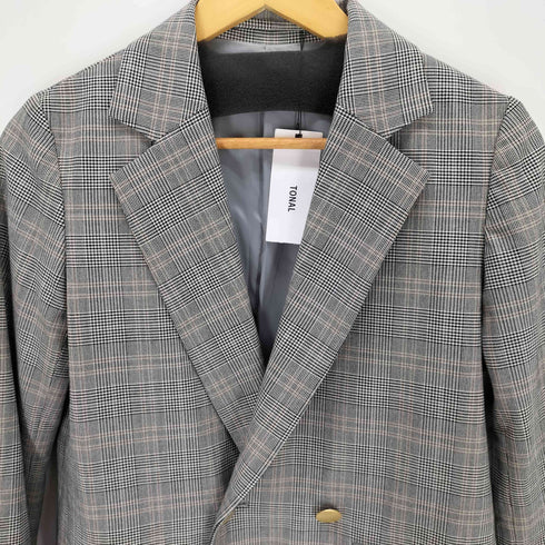 トーナル TONAL グレンチェック ダブルブレストテーラードジャケット レディース JPN:36