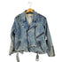WEATHERED BLUE デニムライダースジャケット レディース import:M
