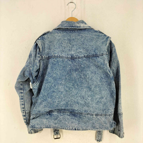 WEATHERED BLUE デニムライダースジャケット レディース import:M