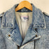 WEATHERED BLUE デニムライダースジャケット レディース import:M