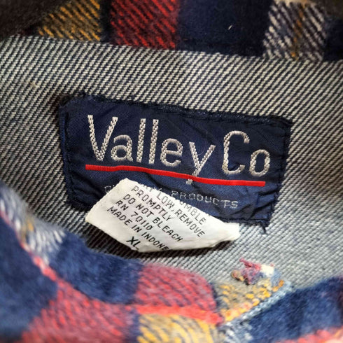 Valley Co 襟チェック デニムジャケット メンズ JPN:XL