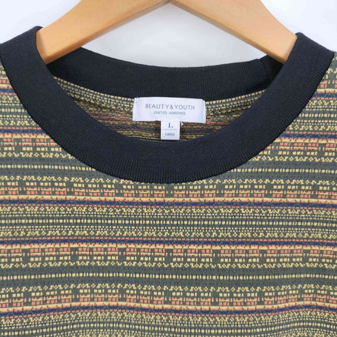 ビューティーアンドユースユナイテッドアローズ BEAUTY & YOUTH UNITED ARROWS マッド ジャガード ワイドシルエット Tシャツ メンズ JPN:L