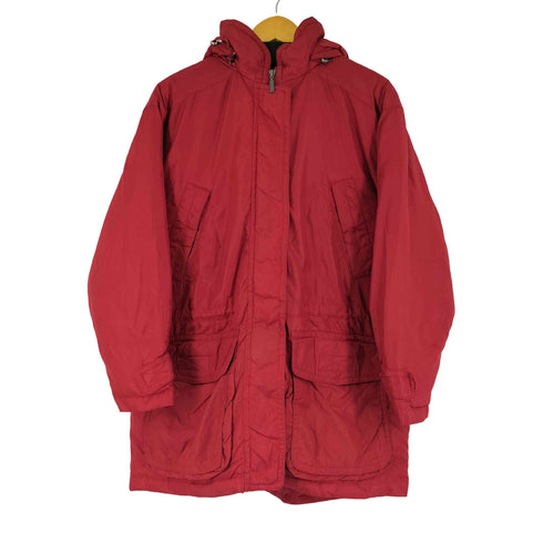 エディーバウアー Eddie Bauer 90S 白タグ 中綿 フーデッド コート レディース JPN:M