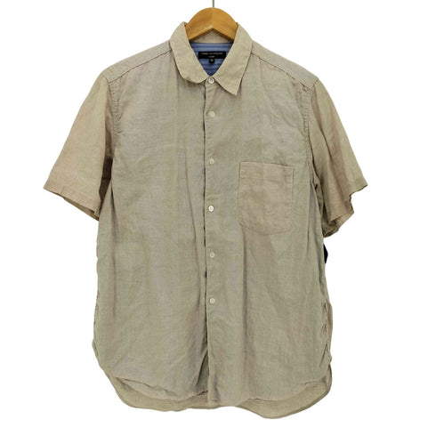 コムデギャルソンオム COMME des GARCONS HOMME 05ss 裏地ストライプ リネン100 半袖シャツ メンズ JPN:M