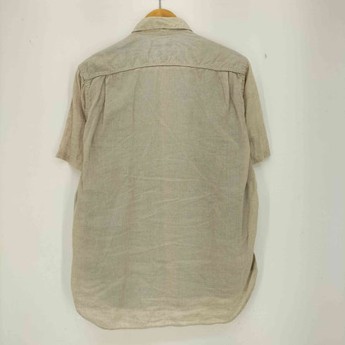 コムデギャルソンオム COMME des GARCONS HOMME 05ss 裏地ストライプ リネン100 半袖シャツ メンズ JPN:M