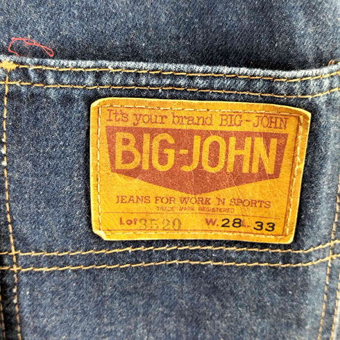 ビッグジョン BIG JOHN 80s-90s LOT3520 テーパード デニムオーバーオール レディース W28L33