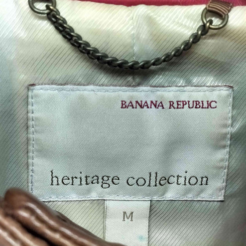 バナナリパブリック BANANA REPUBLIC ラムレザージップジャケット レディース M