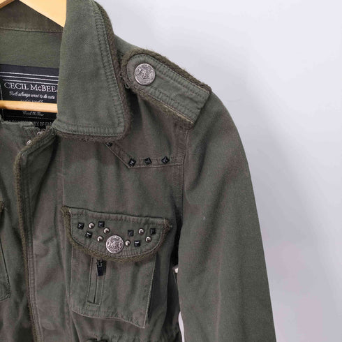 セシルマクビー CECIL McBEE Y2K 平成 スタッズ エポレット ミリタリージャケット レディース JPN:M