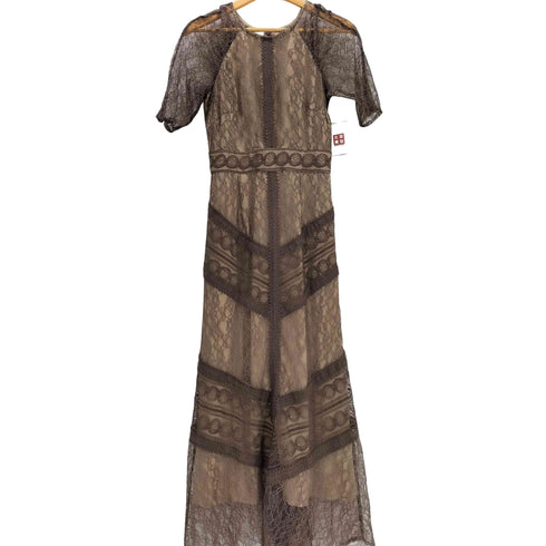 ラグナムーン LAGUNAMOON 22SS ギャザーレース マキシ ワンピース レディース JPN:M