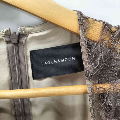 ラグナムーン LAGUNAMOON 22SS ギャザーレース マキシ ワンピース レディース JPN:M