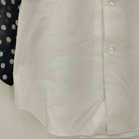 コムデギャルソン COMME des GARCONS 11ss Bouleversé 多重人格 丸襟 袖シアードット切替 長袖シャツ レディース JPN:S