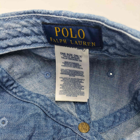 ポロラルフローレン POLO RALPH LAUREN ポニー ロゴ刺繍 6パネル デニム キャップ メンズ