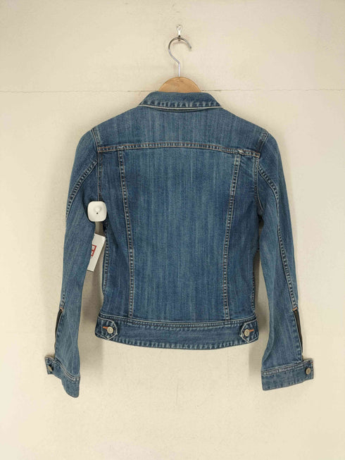 リーバイス Levis 00s ビジュー装飾袖ジップデニムトラッカージャケット レディース M