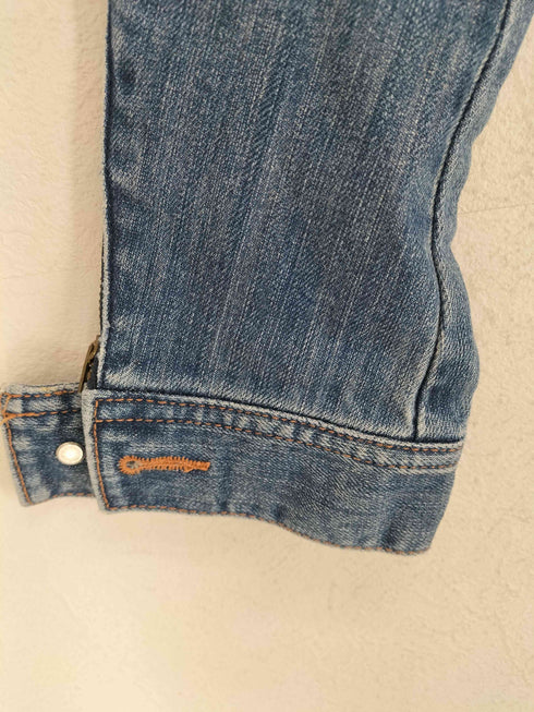 リーバイス Levis 00s ビジュー装飾袖ジップデニムトラッカージャケット レディース M