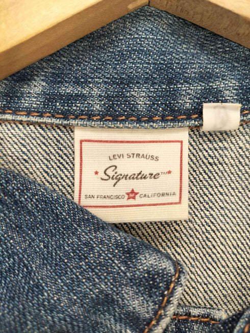 リーバイス Levis 00s ビジュー装飾袖ジップデニムトラッカージャケット レディース M