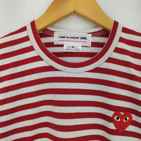 コムデギャルソンガール COMME DES GARCONS GIRL パゴウスキロゴ ワッペン装飾 ボーダーチュニック レディース JPN:M
