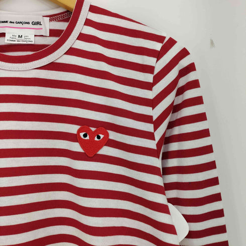 コムデギャルソンガール COMME DES GARCONS GIRL パゴウスキロゴ ワッペン装飾 ボーダーチュニック レディース JPN:M