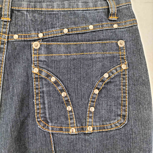 スタッズデザインフレアデニムパンツ レディース 25
