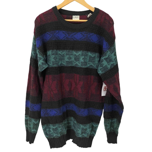 MADE IN ITALY マルチカラー アクリル混 ニット メンズ L