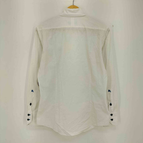 バーバリーブラックレーベル BURBERRY BLACK LABEL ロゴ刺繍 ボタンダウン ドレスシャツ メンズ JPN:2