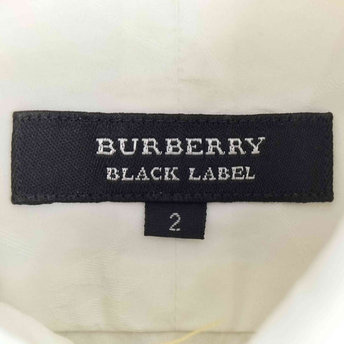 バーバリーブラックレーベル BURBERRY BLACK LABEL ロゴ刺繍 ボタンダウン ドレスシャツ メンズ JPN:2