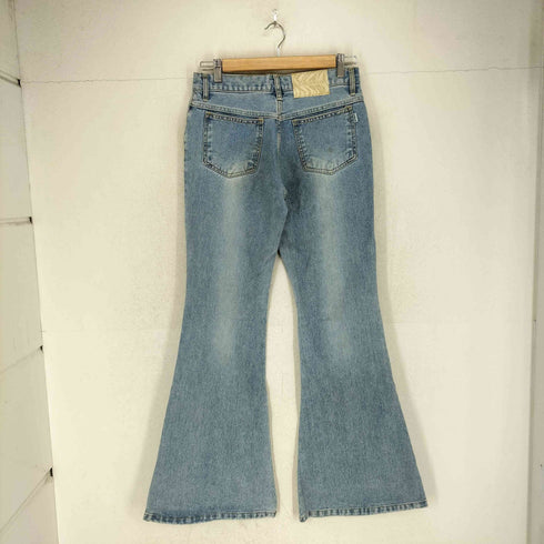 ワイドフレアデニムパンツ レディース