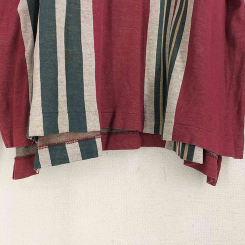 バーバリーズ BURBERRYS 90S 白タグ ロゴ刺繍 ストライプ L/S ポロシャツ メンズ import:M