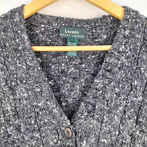 ローレンラルフローレン LAUREN RALPH LAUREN ネップ ウールカーディガン レディース import:L