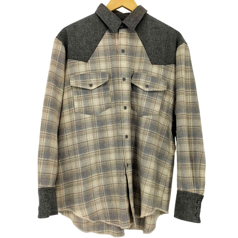 ペンドルトン PENDLETON 70s USA製 切替デザイン ウール チェックシャツ メンズ