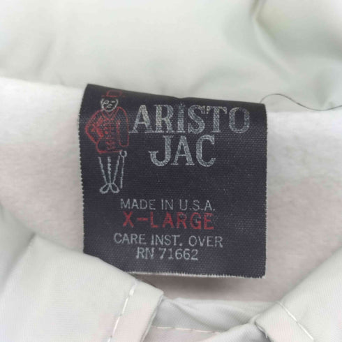 アリストジャック ARISTO JAC 80s スナップボタン 刺繍 バックプリント ナイロン コーチジャケット メンズ import:XL