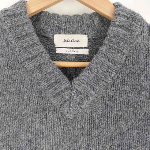 ミラオーウェン Mila Owen 22AW ラムウールVネックローゲージニットプルオーバー レディース ONE SIZE