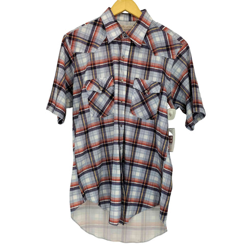 ラングラー Wrangler 60-70s USA製 スナップボタン 半袖 チェック ウエスタンシャツ メンズ