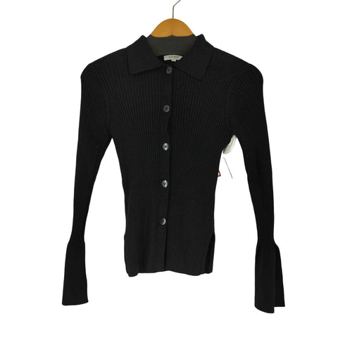 プラステ PLST 襟付き リブニットカーディガン レディース M