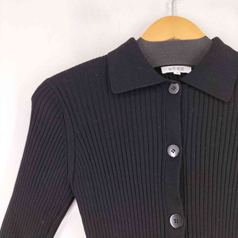 プラステ PLST 襟付き リブニットカーディガン レディース M