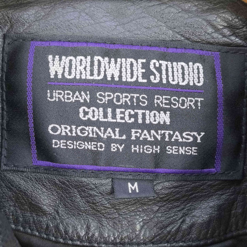 WORLDWIDESTUDIO cow leather 裏地キルティング カウレザー コート メンズ import:M