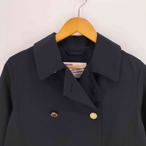 トラディショナルウェザーウェア Traditional Weatherwear 金ボタン ポリエステル ステンカラー コート レディース import:S