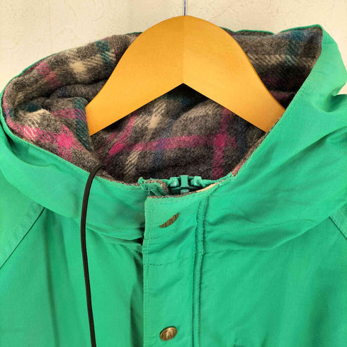ランズエンド LANDS END 80-90s USA製 裏地チェック フード付きマウンテンパーカー メンズ import:L