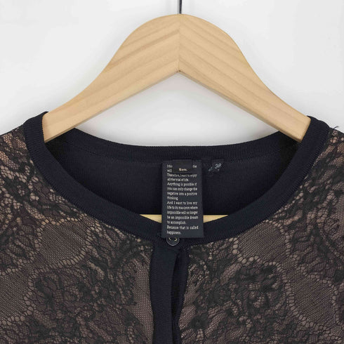 ソブ Sov. 花柄レース レーヨン ニット カーディガン レディース JPN:38