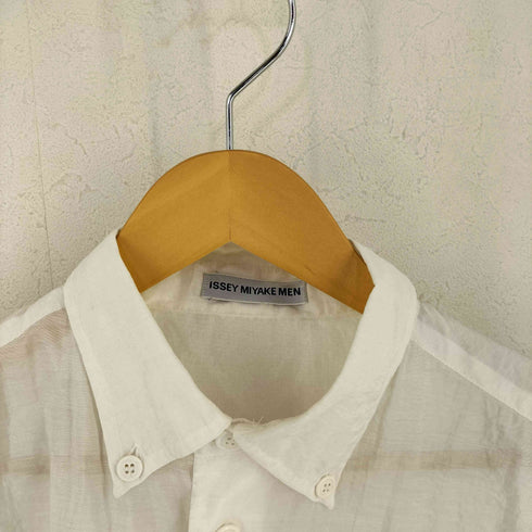 イッセイミヤケメン ISSEY MIYAKE MEN シアーボタンダウンシャツ メンズ