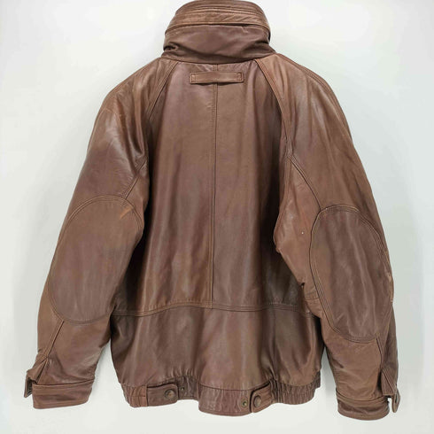 ノーティカ NAUTICA 80-90S シープ レザー 中綿 ジップアップ ブルゾン ジャケット メンズ import:L