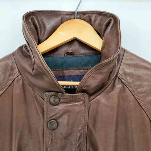 ノーティカ NAUTICA 80-90S シープ レザー 中綿 ジップアップ ブルゾン ジャケット メンズ import:L