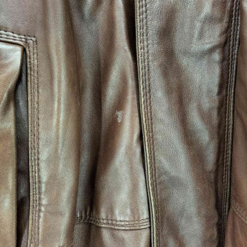 ノーティカ NAUTICA 80-90S シープ レザー 中綿 ジップアップ ブルゾン ジャケット メンズ import:L