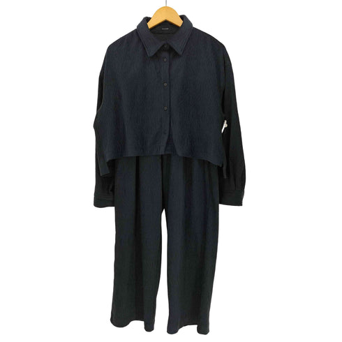 ジーナシス JEANASIS ヨウリュウ ベロア クロップド シャツ セットアップ レディース FREE