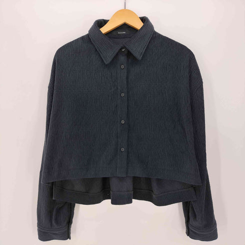 ジーナシス JEANASIS ヨウリュウ ベロア クロップド シャツ セットアップ レディース FREE