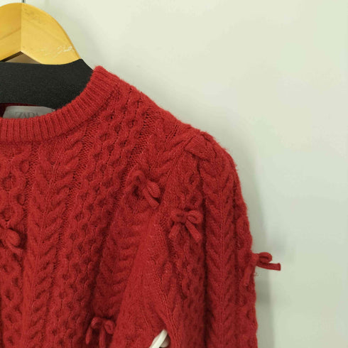 ザラ ZARA ポリエステル ナイロン リボンデザインケーブルニット レディース 12-13