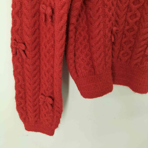 ザラ ZARA ポリエステル ナイロン リボンデザインケーブルニット レディース 12-13