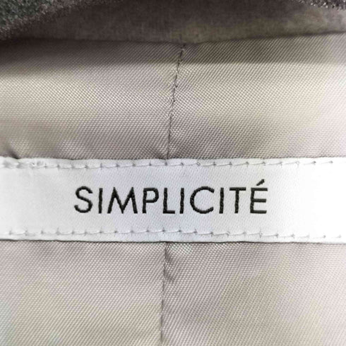 シンプリシテェ SIMPLICITE Wビーバーコクーンスタンドカラーコート レディース S